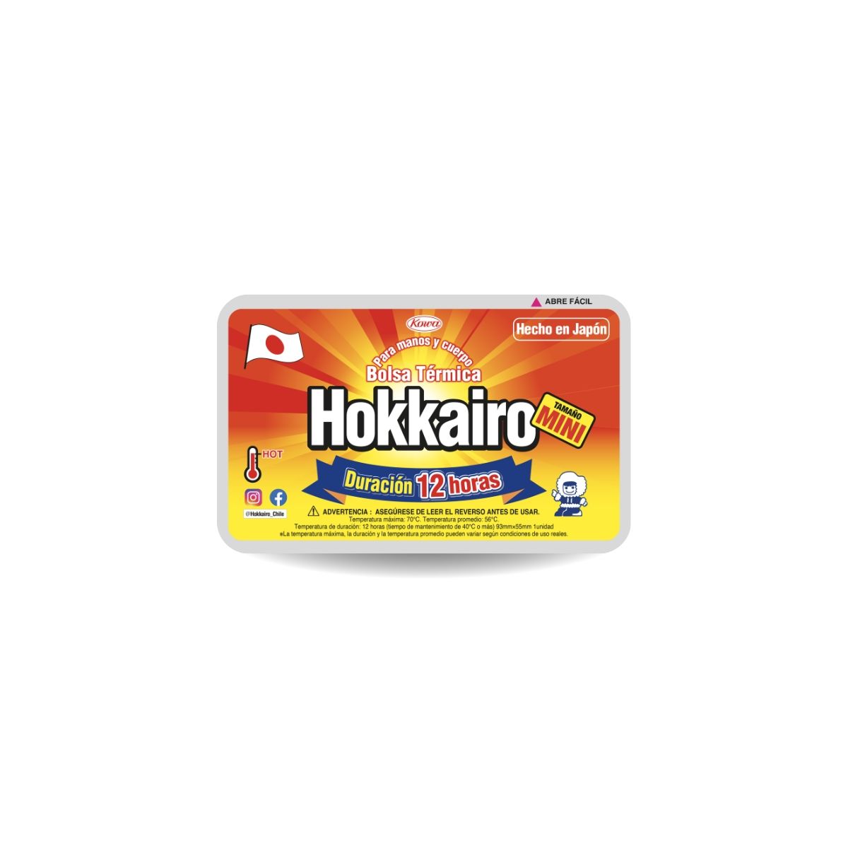 HOKKAIRO - Hokkairo Mini Bolsa Térmica Para Guantes 10 Unidades