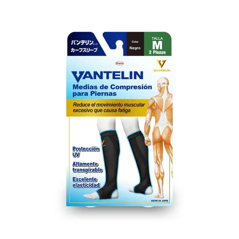 Pantorrillera Compresora M, Black Negro M