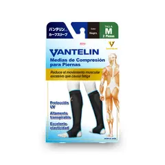 VANTELIN - Pantorrillera Compresora M, Black