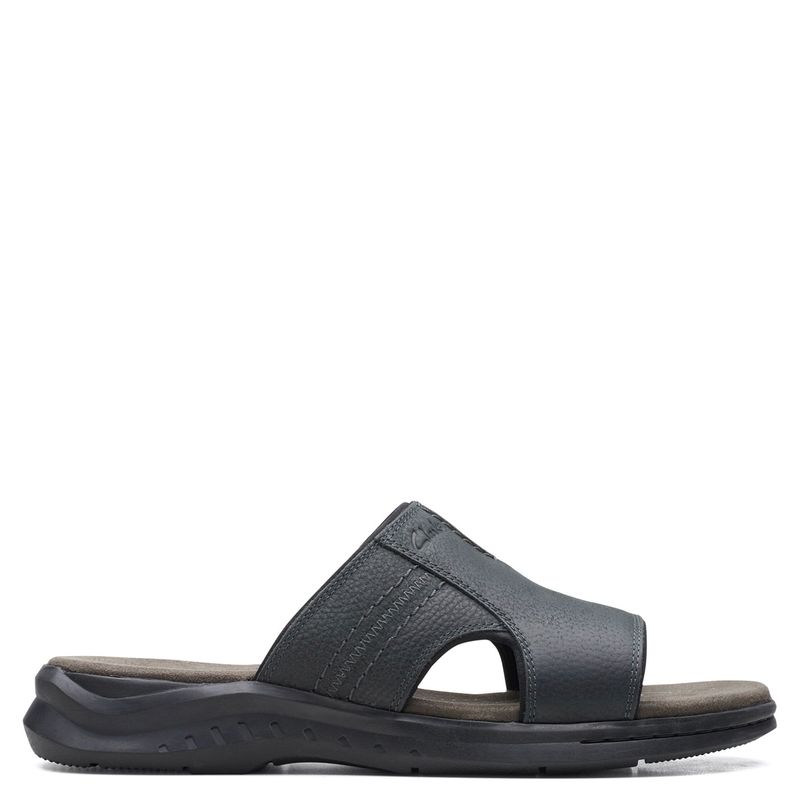 CLARKS - Sandalia Hombre Cuero Negro