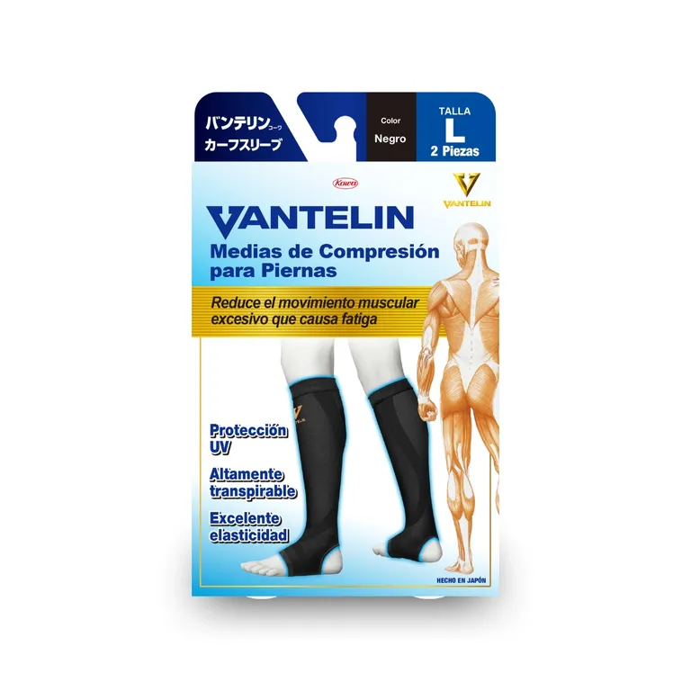 Pantorrillera Compresora L, Black Negro L