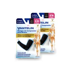 VANTELIN - Pack Doble Manga Compresora S-M, Black