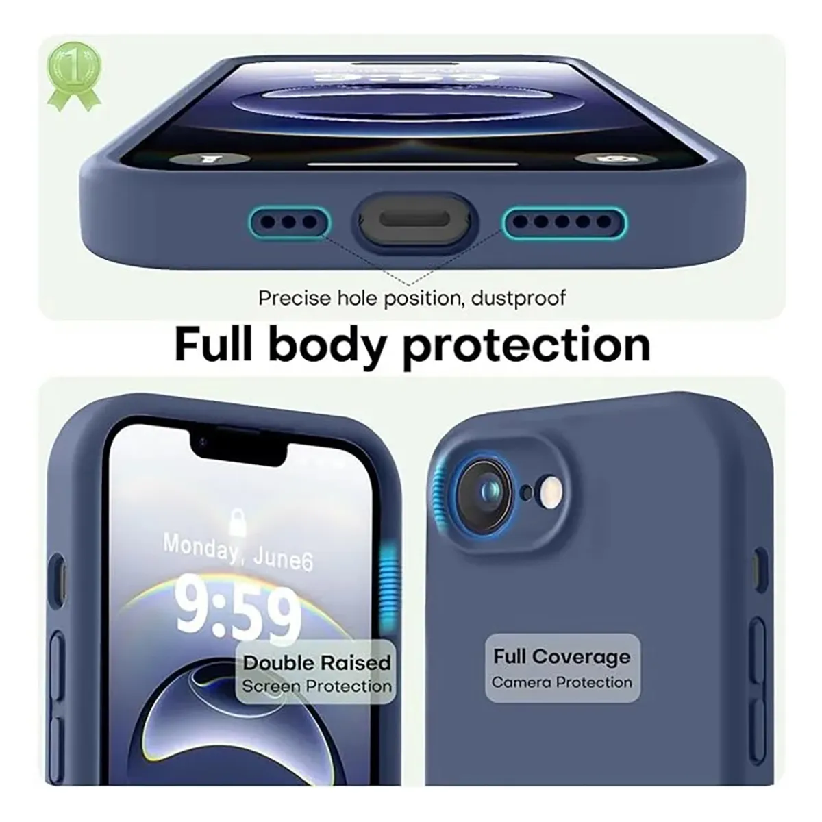 BELKRA - Carcasa Para Iphone 17E + Mica Vidrio Lamina