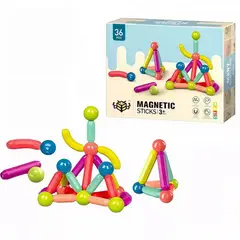 GENERICO - Juego de construcción magnético de 36 piezas