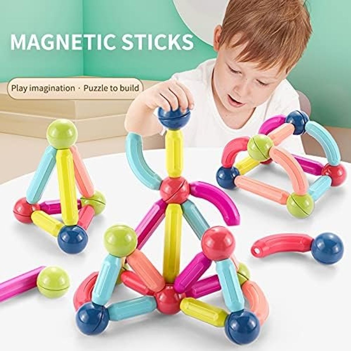 GENERICO - Juego de construcción magnético de 36 piezas