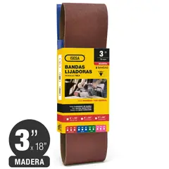GENERICO - Pack 2 Und. Banda Lija Madera 3 x 18 Grano 180 Siawood 2920