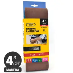GENERICO - Pack 2 Und. Banda Lija Madera 4 x 24 Grano 40 Siawood 2920