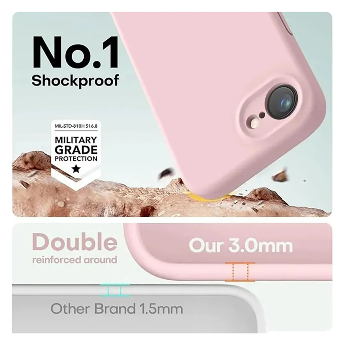 BELKRA - Carcasa Para iPhone 17E + Mica Vidrio Lamina