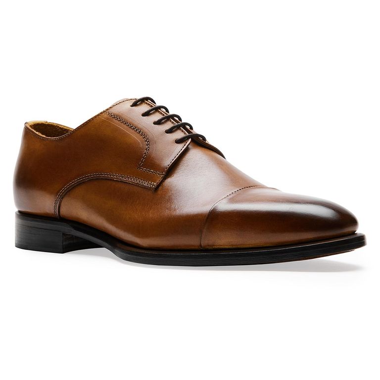 Zapatos Formales Hombre Suela Cuero Magno Brandy Bigli