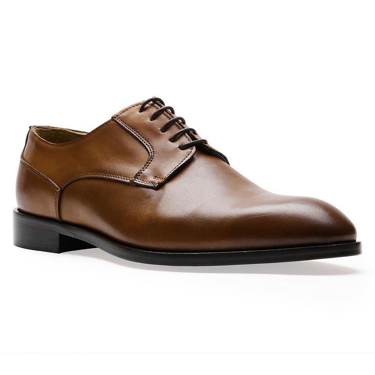 Zapatos Formales Hombre Suela Cuero Magno Montenapoleone Brandy