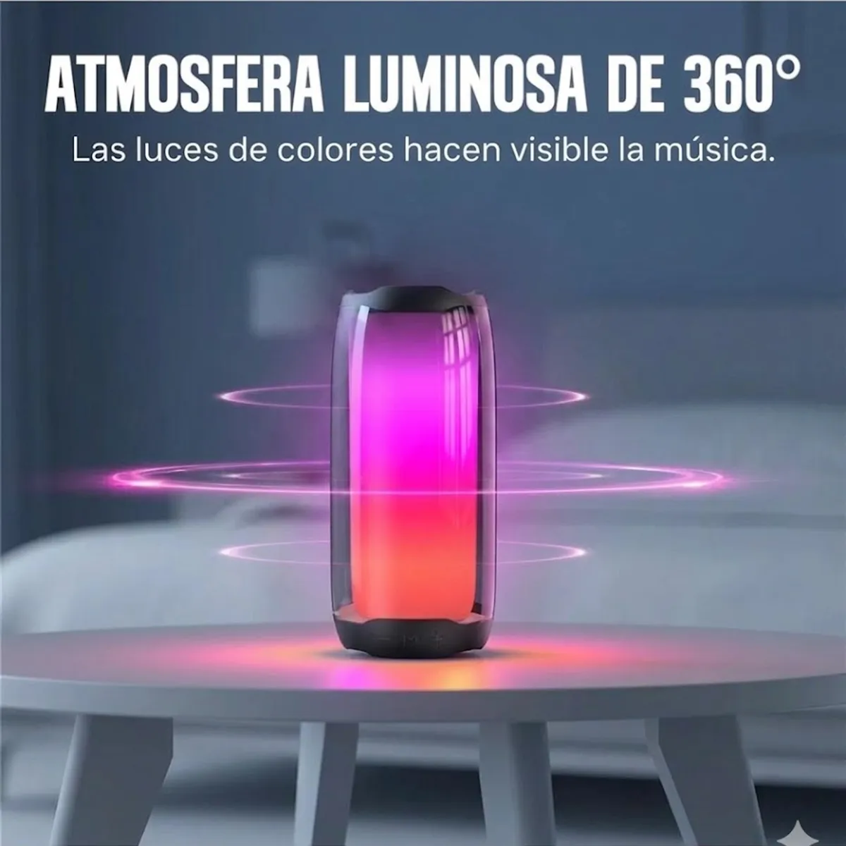GENERICO - Parlante Bluetooth Tws Pulse Pro Sonido 360 10h Negro