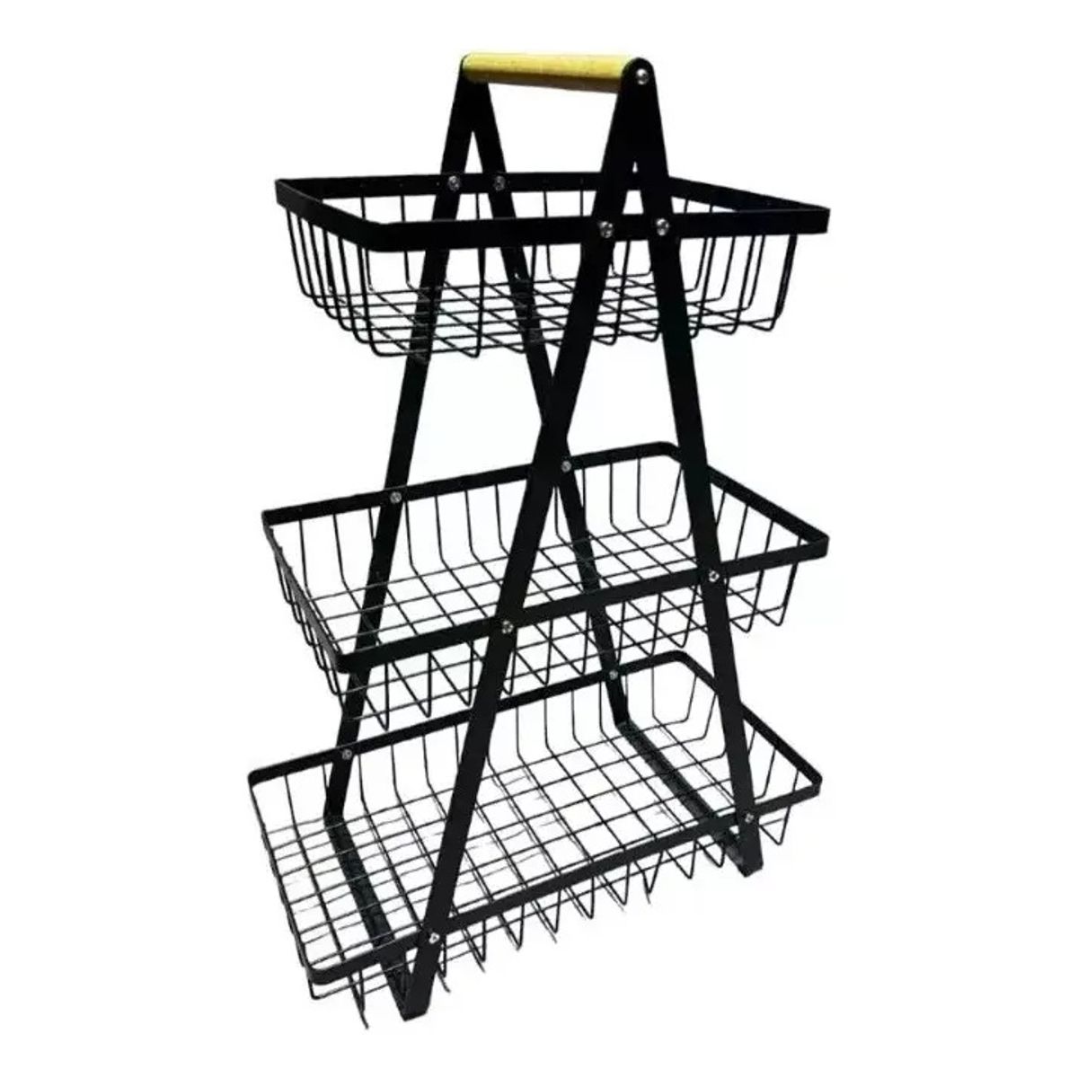 GENERICO - Organizador Cesta multiuso de 3 niveles Frutero Verdulero