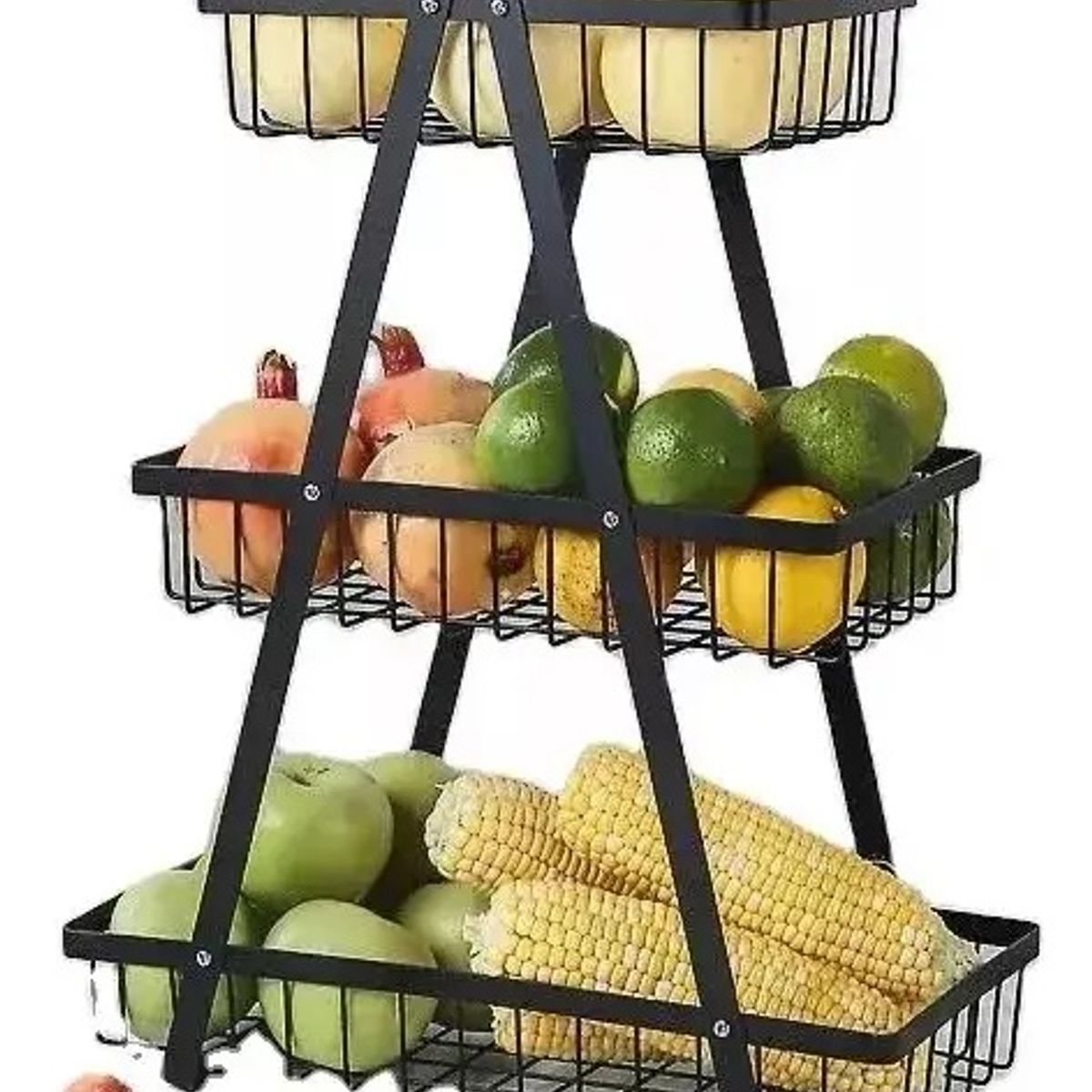 GENERICO - Organizador Cesta multiuso de 3 niveles Frutero Verdulero
