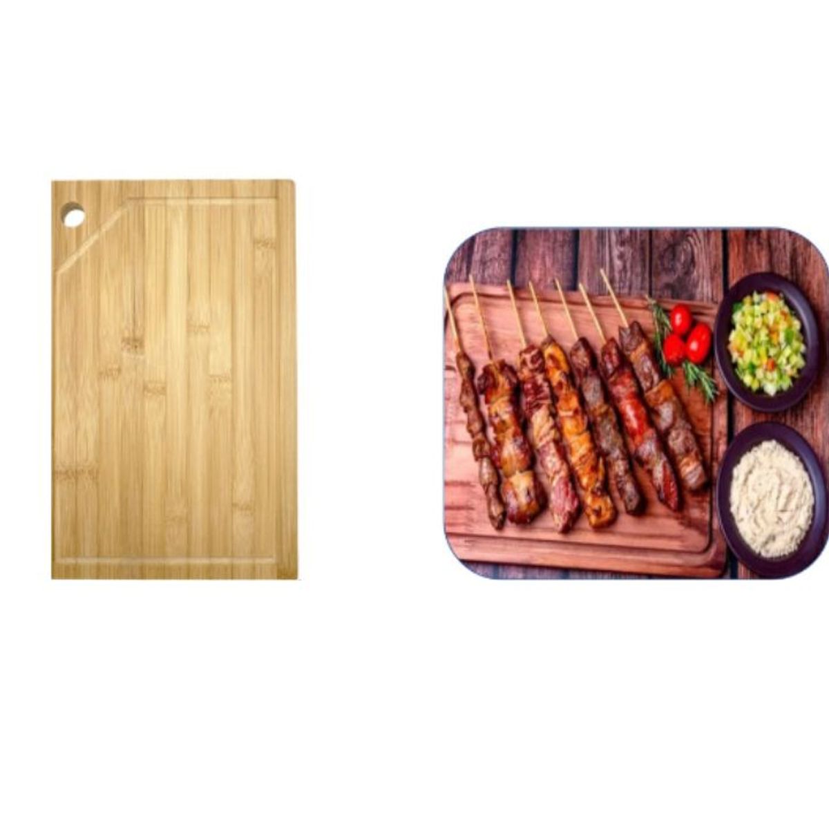 GENERICO - Tabla Para Cortar De Madera Bambu 24x34cm 1PCS