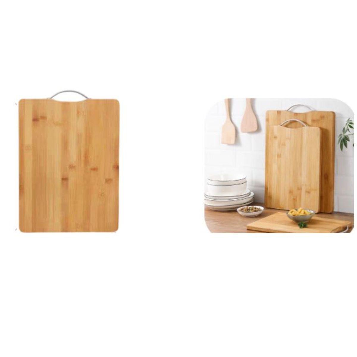 GENERICO - Tabla Para Cortar De Madera Bambu 26x36cm 1PCS