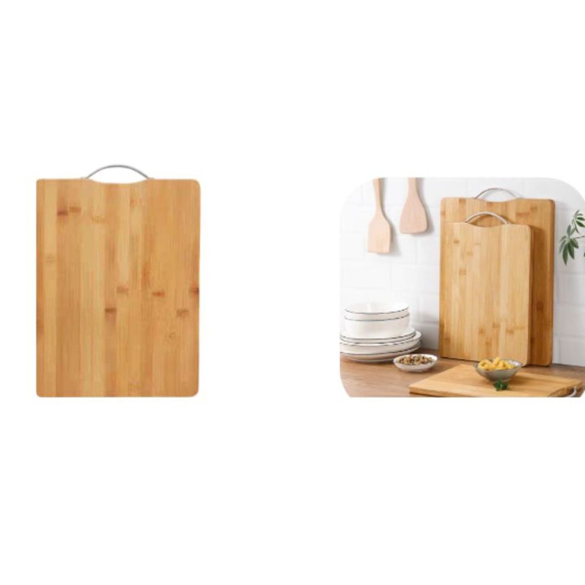 GENERICO - Tabla Para Cortar De Madera Bambu 20x30cm 1PCS