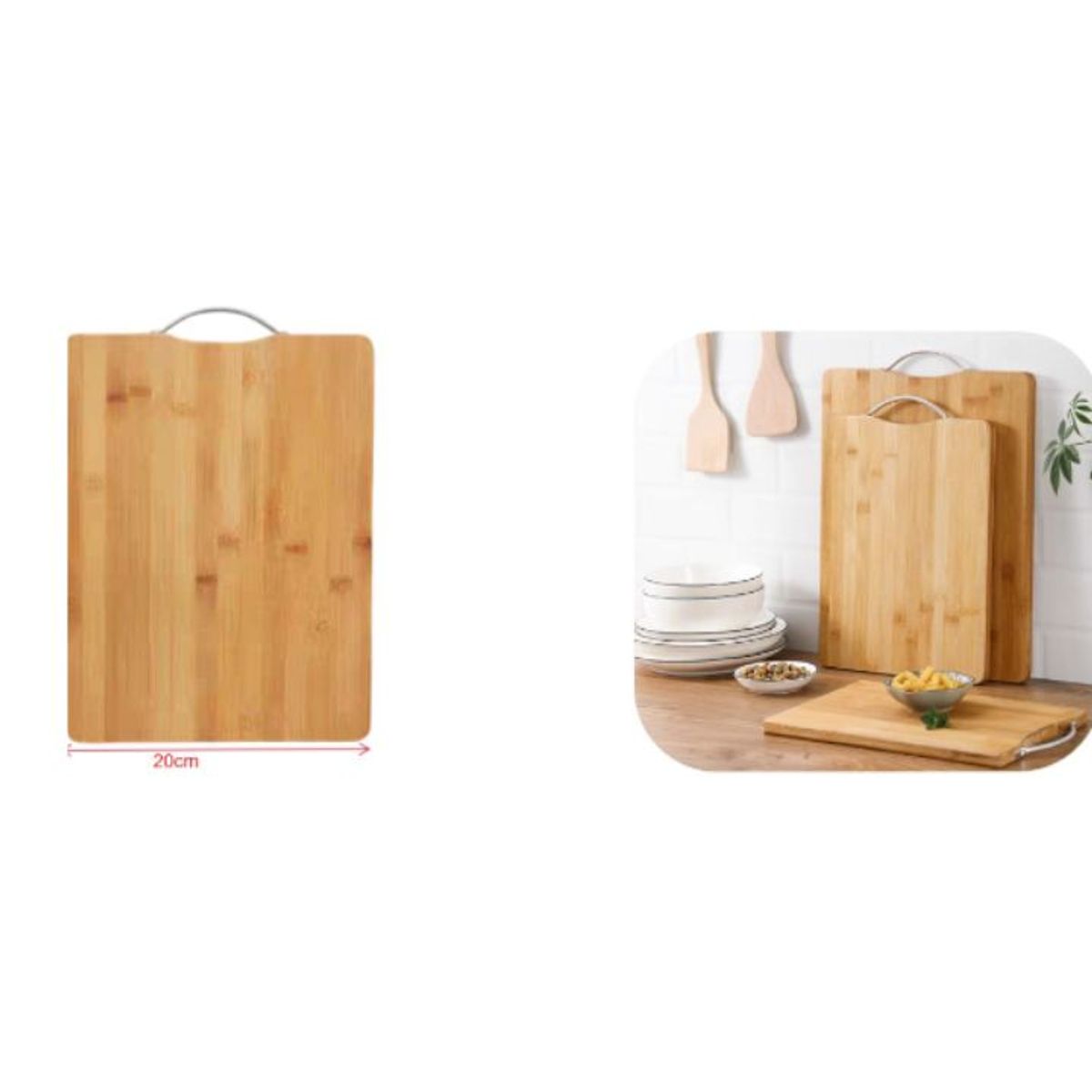 GENERICO - Tabla Para Cortar De Madera Bambu 20x30cm 1PCS