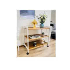 GENERICO - Organizador De Madera Con Ruedas 60x70cm 1PCS
