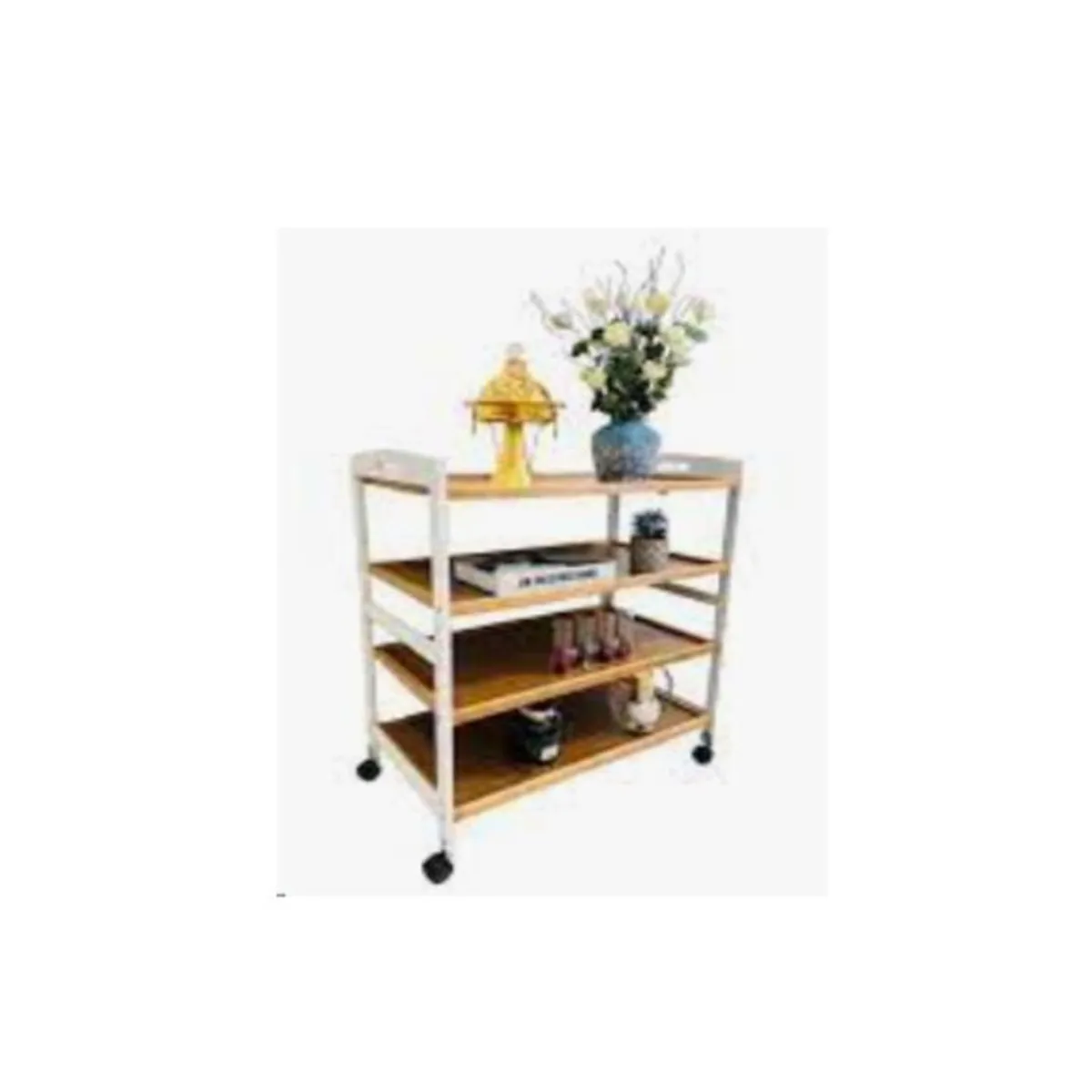 GENERICO - Organizador De Madera Con Ruedas 60x80cm 1PCS