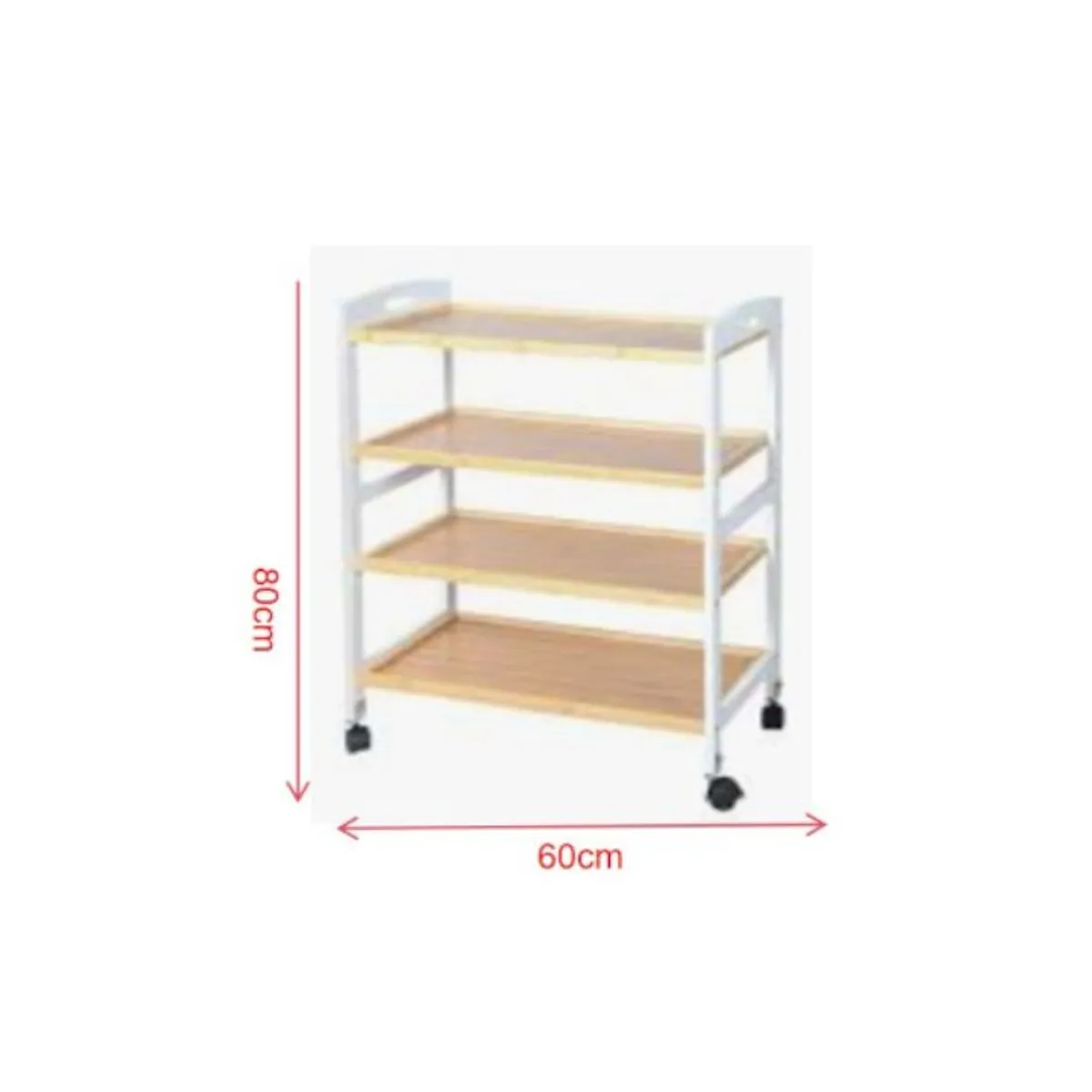GENERICO - Organizador De Madera Con Ruedas 60x80cm 1PCS