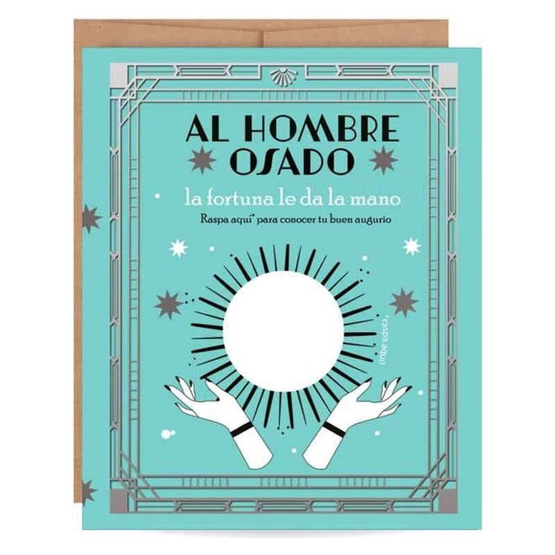REGALOS CLICKER - Tarjeta Díptica Scratch Bola Al Hombre Osado