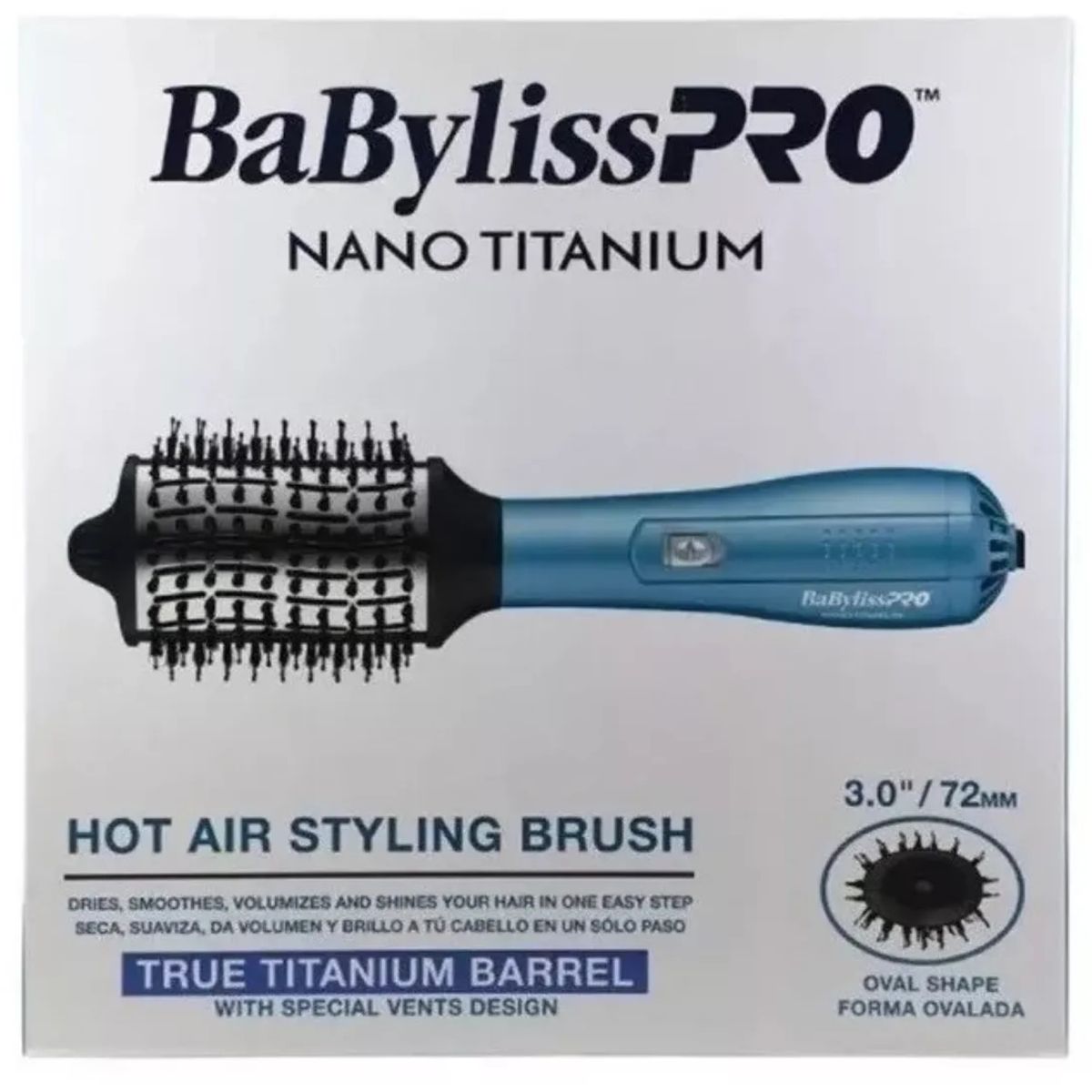 BABYLISS PRO - Cepillo Secador Nano Titanium 72mm BabylissPro
