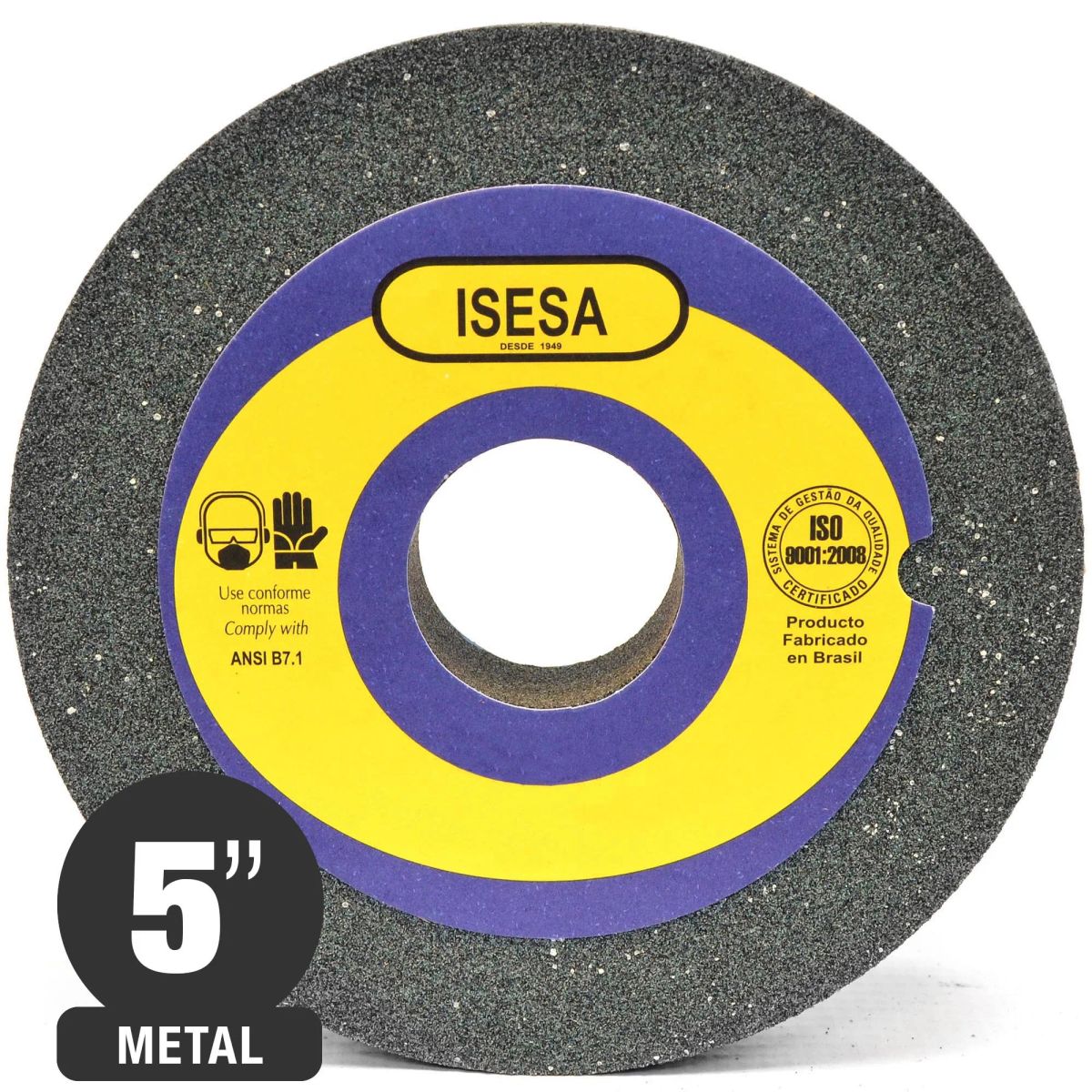 ISESA - Piedra Esmeril Recta Óxido Aluminio 5 x 34 Grano 46