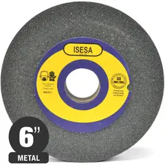 ISESA - Piedra Esmeril Recta Óxido Aluminio 6 x 1 Grano 24