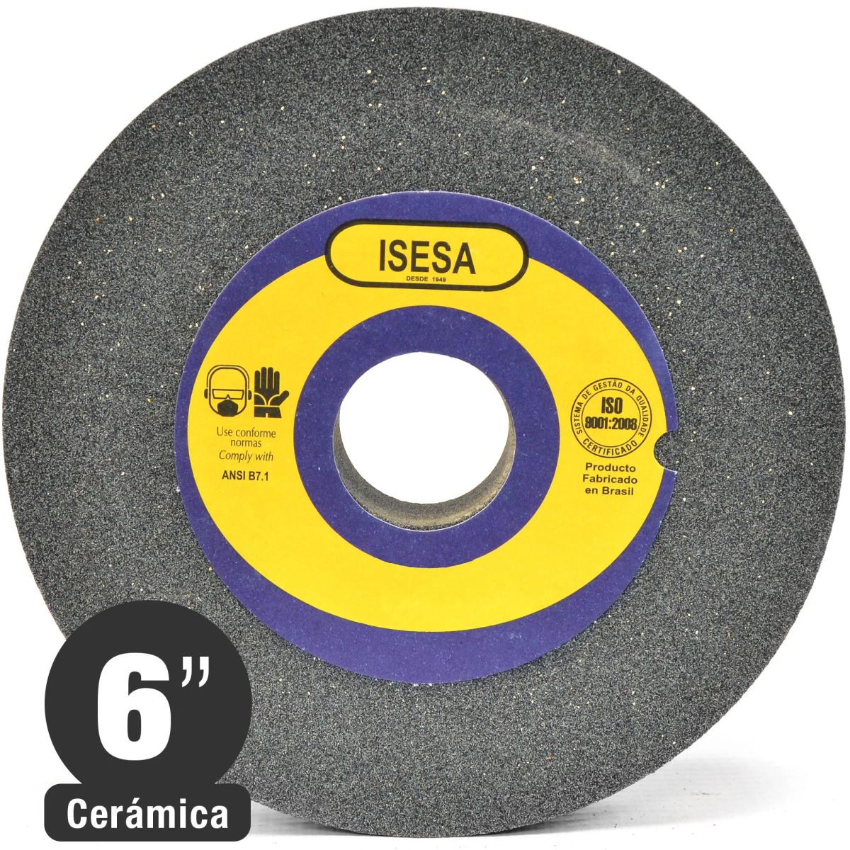 ISESA - Piedra Esmeril Recta Carburo Silicio Verde 6x34 P100