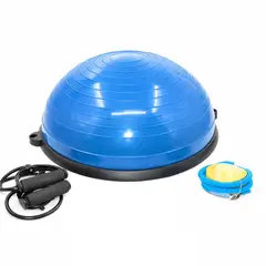 PWRFITNESS - Bosu Ball con Bandas de Resistencia e Inflador 58 cm Fitness Entrenamiento Funcional