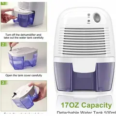 GENERICO - Deshumidificador Eléctrico 500ml Aire Elimina Humedad Hogar