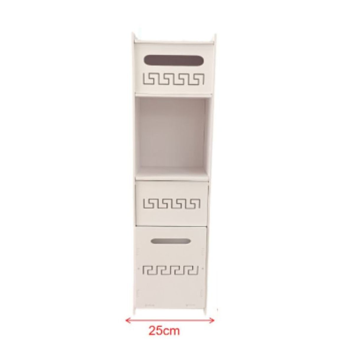 GENERICO - Organizador Gabinete De Madera Color Blanco 25x90cm 1PCS