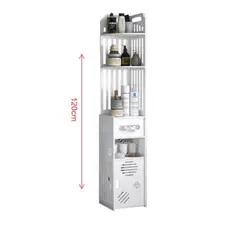 GENERICO - Organizador Gabinete De Madera Color Blanco 20x120cm 1PCS