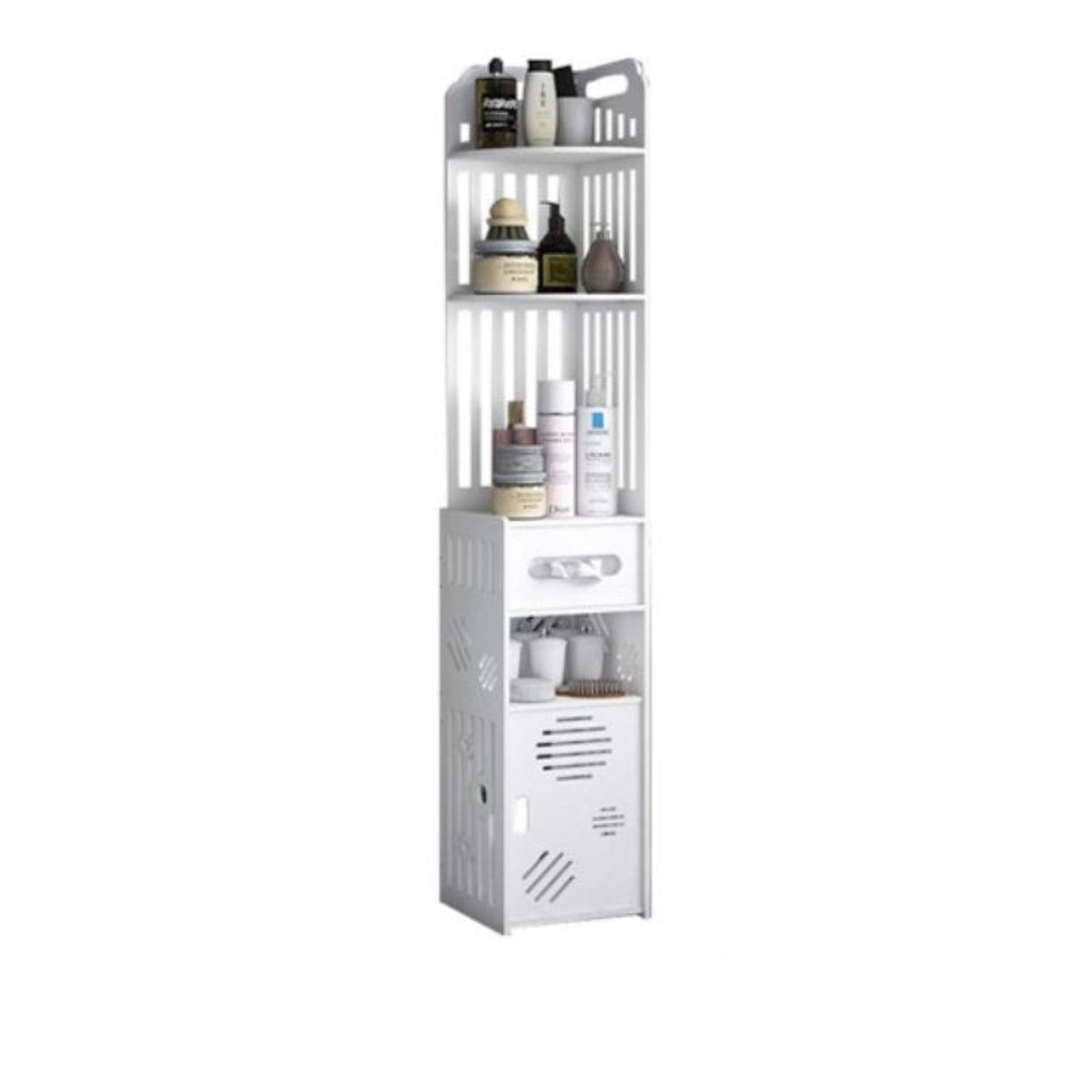 GENERICO - Organizador Gabinete De Madera Color Blanco 20x120cm 1PCS