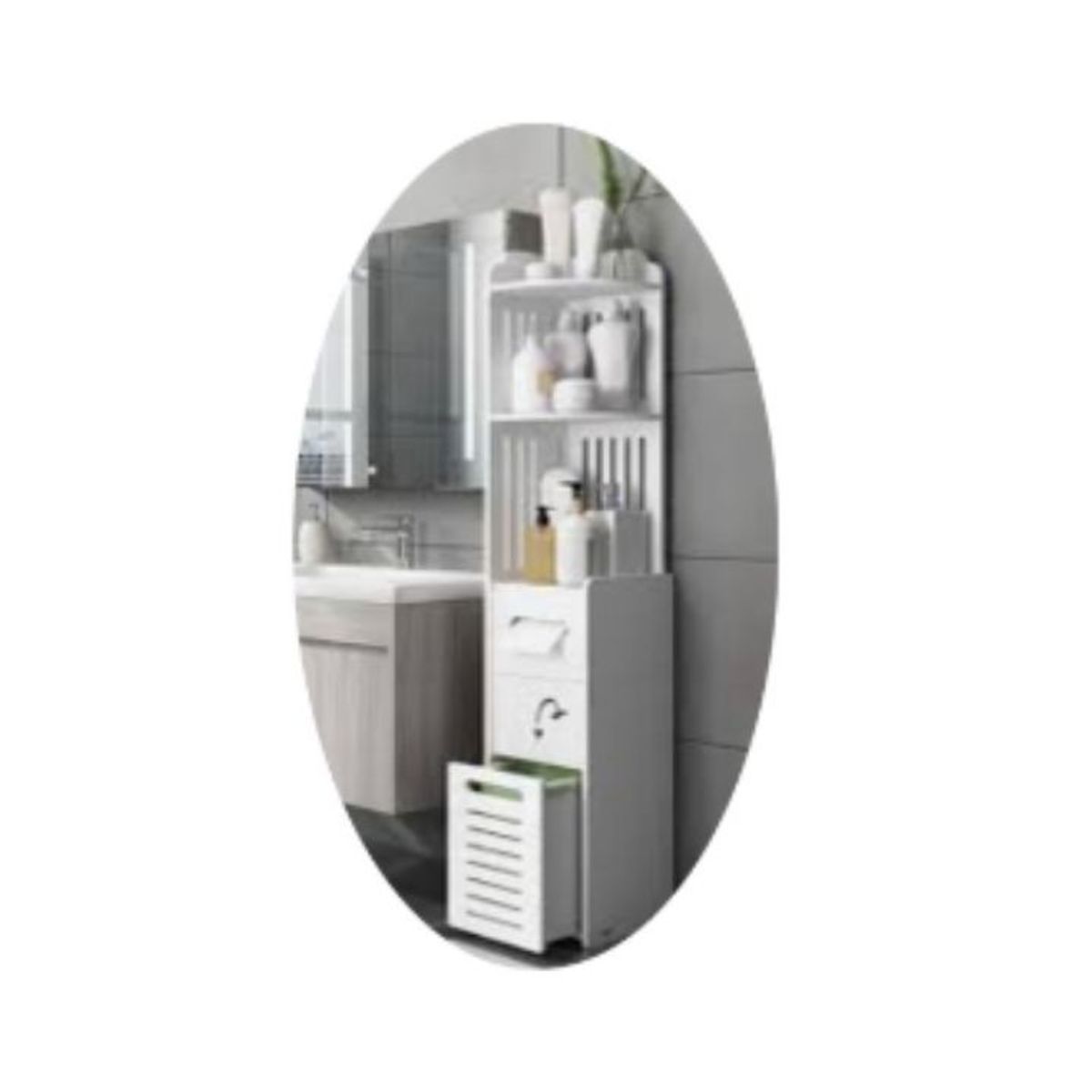 GENERICO - Organizador Gabinete De Madera Color Blanco 20x120cm 1PCS