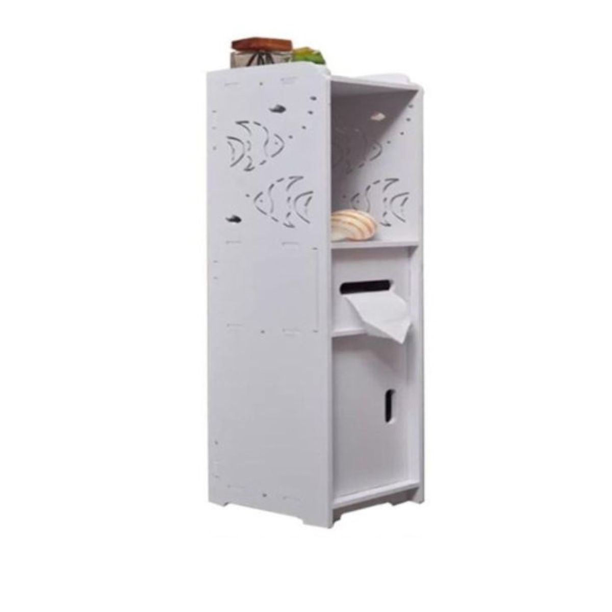 GENERICO - Organizador Gabinete De Madera Color Blanco 20x80cm 1PCS