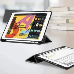 GENERICO - Funda para iPad 10.2 2019 2020 2021 con Porta Lápiz Negra