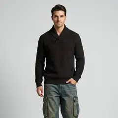 D'JOE - Suéter Jersey Cuello Smoking Tejido Hombre Otaki
