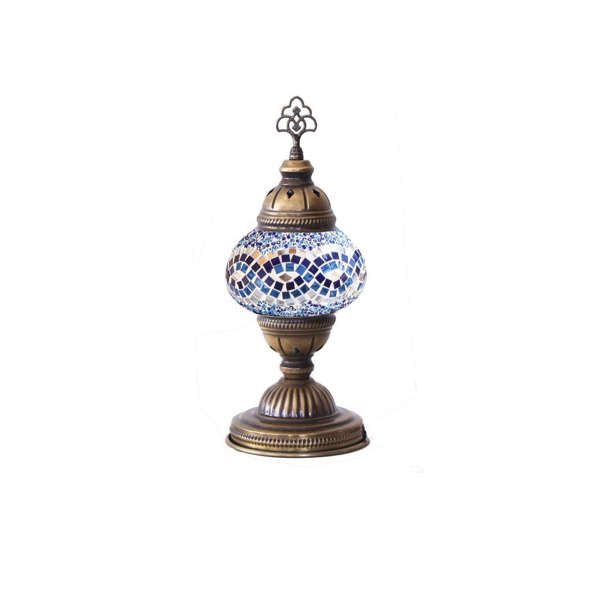 TURKUAZ - Lámpara turca de mesa S beads azul