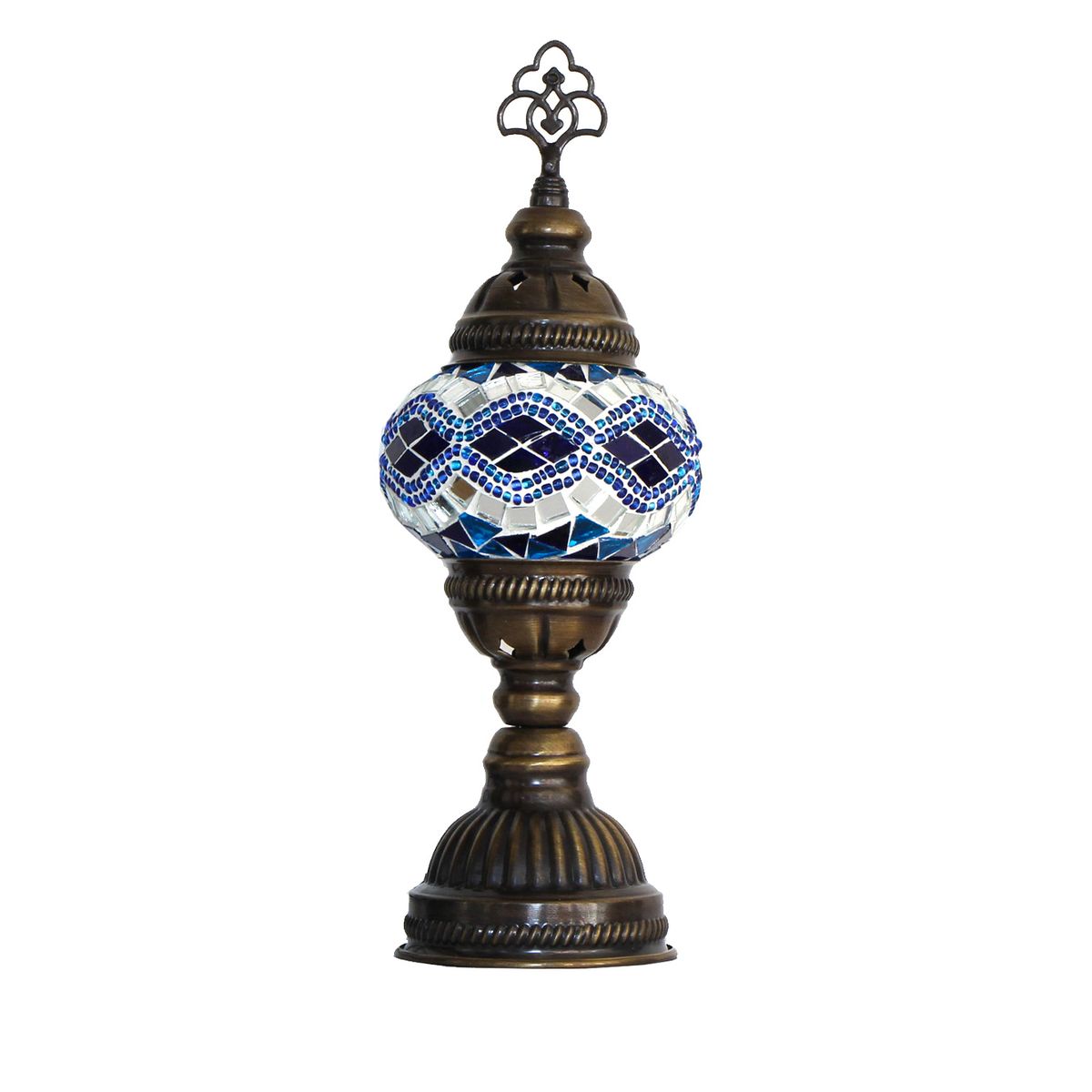 TURKUAZ - Lámpara turca de mesa XS Beads Azul