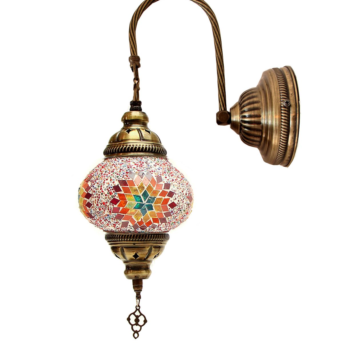 TURKUAZ - Lámpara turca de pared S multicolor + ampolleta