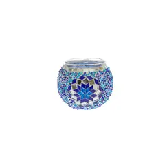 TURKUAZ - Portavela de mosaico turco Estrella azul