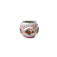 TURKUAZ - Portavela de mosaico turco Rombos multicolor