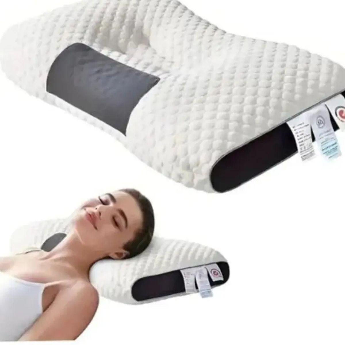 GENERICO - Almohada ergonómica cervical para Cuello y Sueño