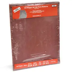 ISESA - Pack 25 Pliegos de Lija para Madera Respaldo Papel Kraft Grano 100