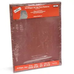 ISESA - Pack 25 Pliegos de Lija para Madera Respaldo Papel Kraft Grano 180