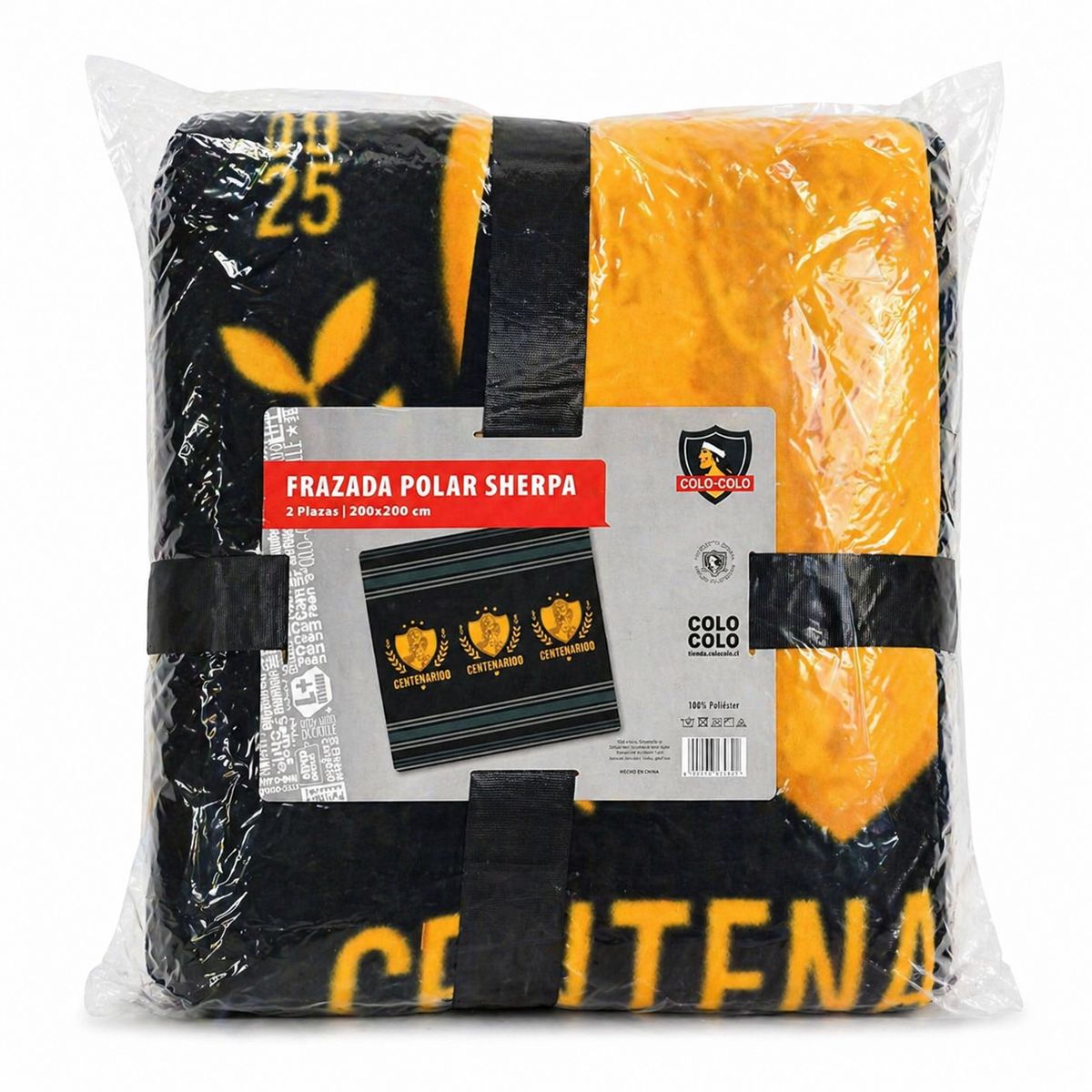 GENERICO - Frazada Polar Sherpa Colo-Colo Centenario 2 Plazas 200x200