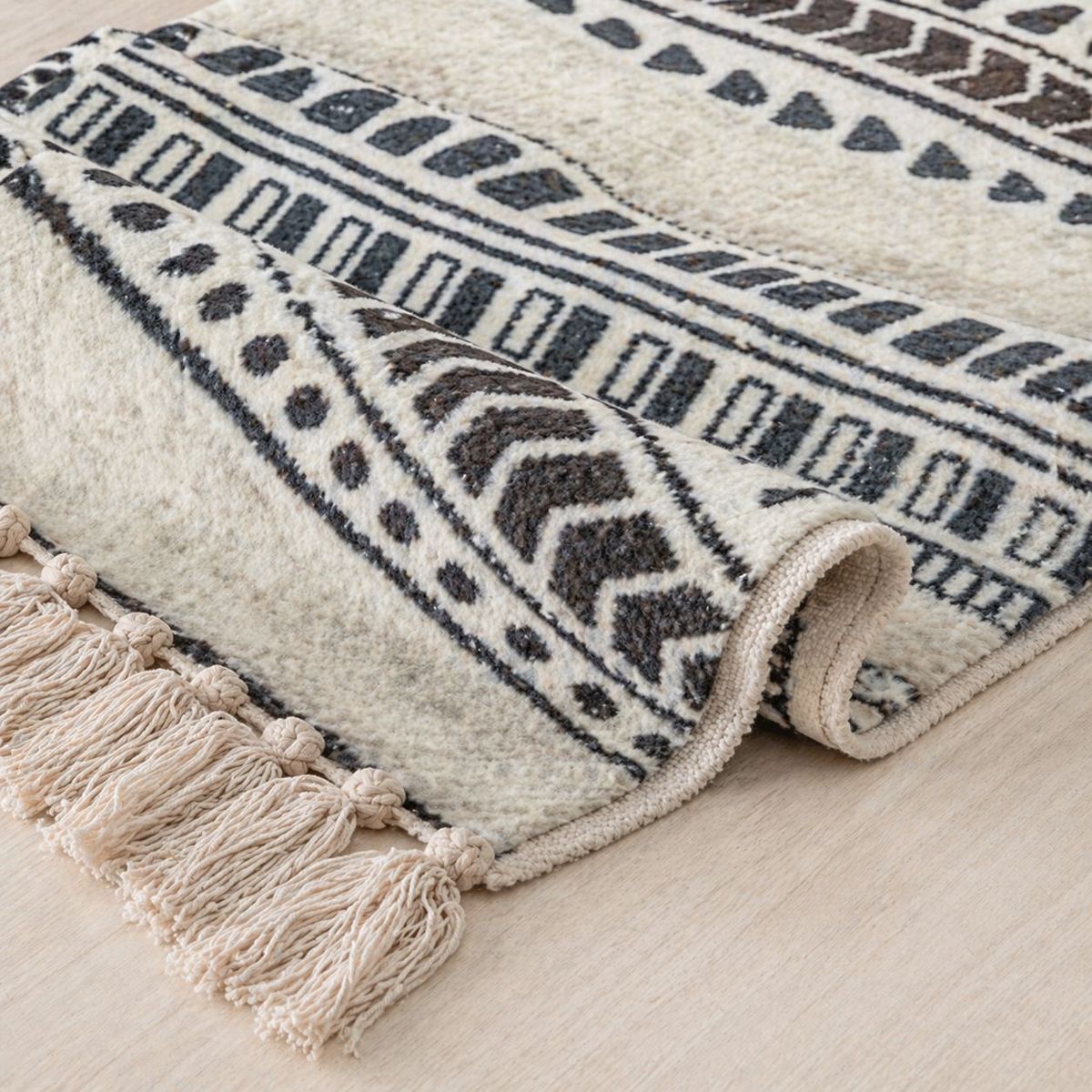 GENERICO - Alfombra Decorativa Estampada Tufting con Flecos TF21004