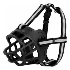 GENERICO - Protector Hocico Mascotas Talla L Perros Ventilado Durabilidad Alta Uso Negro Clasico