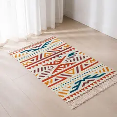 GENERICO - Alfombra Decorativa Estampada Tufting con Flecos TF21002